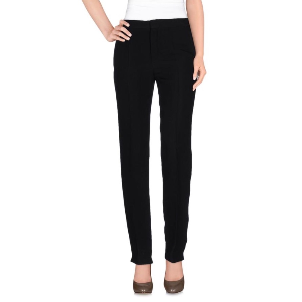 Chloe Crepe Casual Pants Black Sz 42